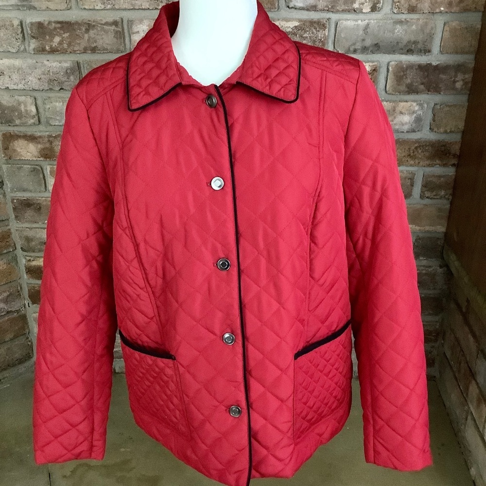 STUDIO WORKS Red Quilted Lightweight Jacket Size-PL
